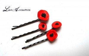 Agrafe cu maci Lisa Accessories